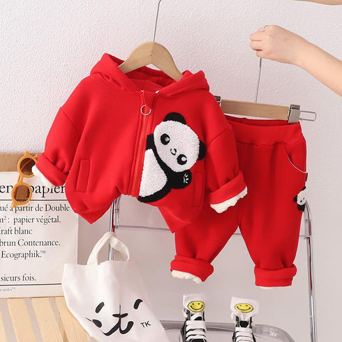 Children's Cashmere Suit Winter Dress Two-Piece Set