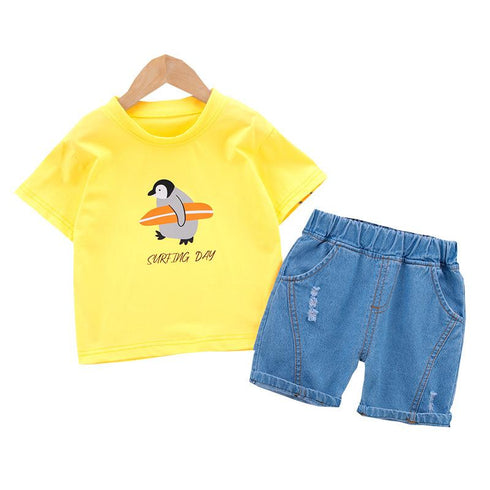 Children's Short Sleeve Suit Summer