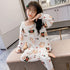 Spring And Autumn Girls Cute Bear Pajamas Set