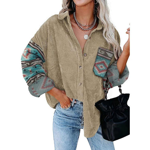 Printed Shirt Loose Jacket