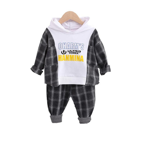 Boys spring and autumn leisure two-piece set