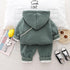 Boys plus velvet hooded suit fall/winter two-piece set
