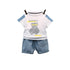 Children's Summer Short Sleeve Denim Shorts Set