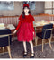 Plus velvet princess dress holiday New Year's awning dress mesh dress