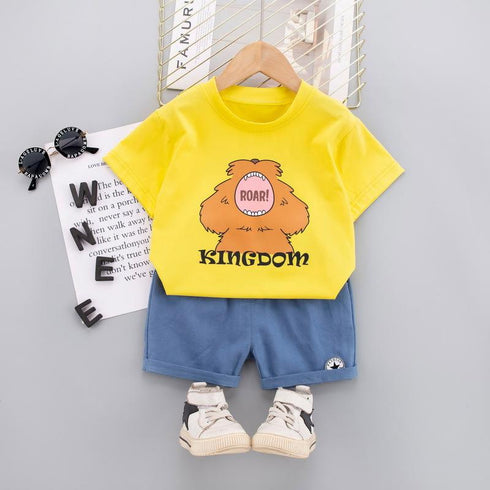 Children's suit short sleeve shorts two-piece set