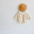 Handmade ball cotton knitted cardigan ha clothes climbing suit two-piece set