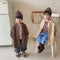 Medium and long children's coat spring and autumn windbreaker foreign style baby coat