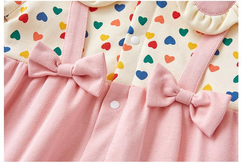 Net Red Baby Autumn Clothes Female Baby Out Clothes Newborn Jumpsuit Spring And Autumn Suit 100 Days One Year Old Climbing Clothes