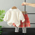 Children's Spring and Autumn Bow Skirt Pants Two-Piece Set