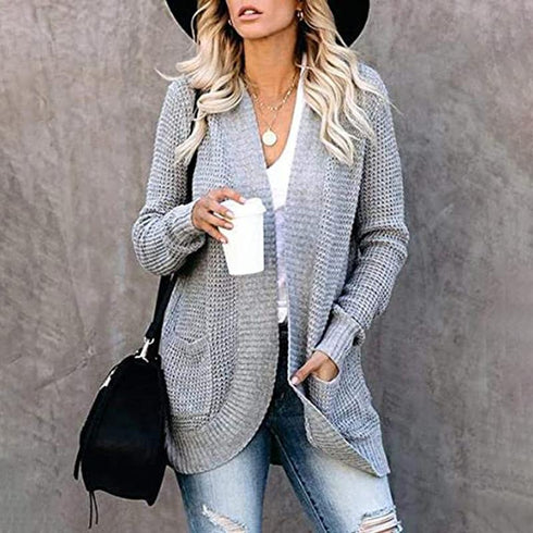 Large Pocket Sweater Cardigan
