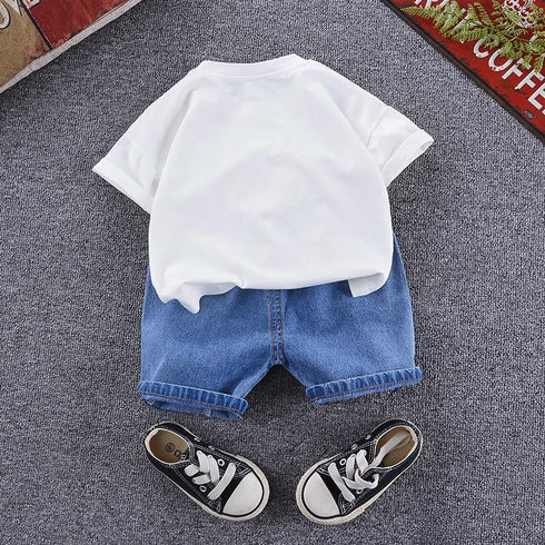 Boys suit summer short sleeve two-piece set