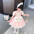 Girls Summer Dress Princess Dress 2022 New Summer Girl Foreign Style Unkempt Dress