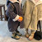 Children's cotton-padded jacket with velvet padded long trench coat coat