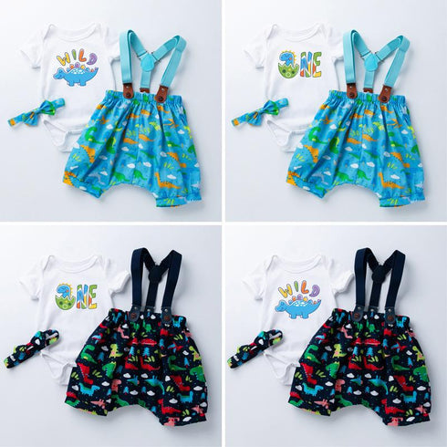 Summer boys braces 3-piece set