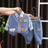 Boy sweater waistcoat cardigan set of three