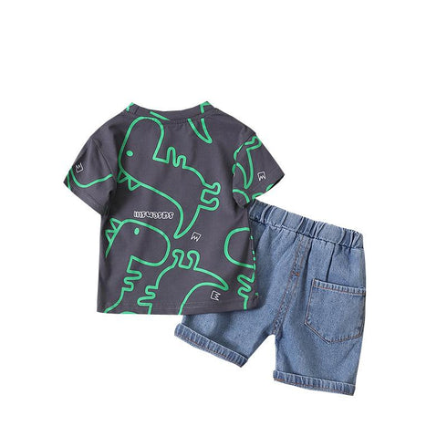 Summer children's short sleeve T-shirt set