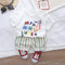 Cartoon Alphabet Children's Summer Suit Two Piece Set