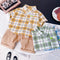 Summer boy suit short sleeve shirt two-piece set