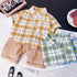Summer boy suit short sleeve shirt two-piece set
