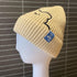 Autumn and winter Japanese cute bear embroidered wool cap 22.0-22.8 inches