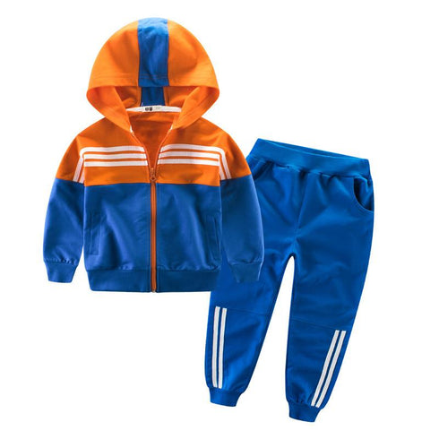 Children's Color Blocking Sports Two-piece Set
