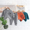 Solid Color Round Neck Long Sleeve Suit Casual Pants Two-piece Set