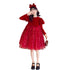 Plus velvet princess dress holiday New Year's awning dress mesh dress