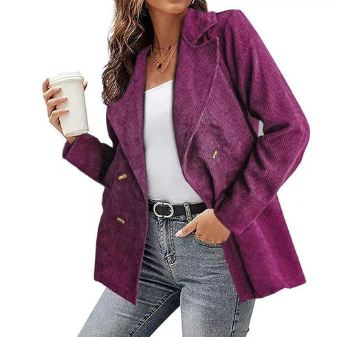 Fall winter jacket solid color blazer