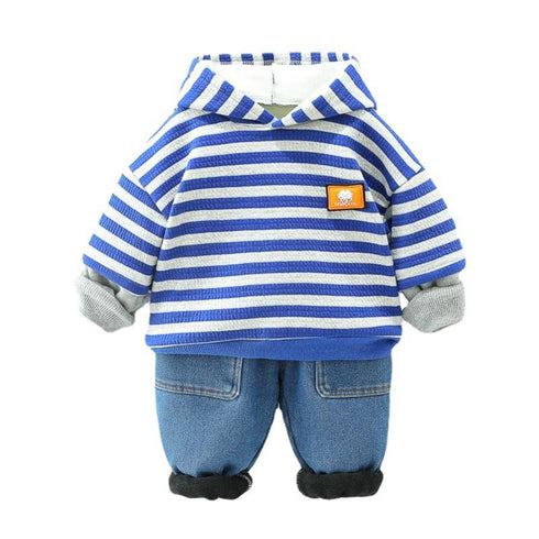 Winter children's velvet sweater suit