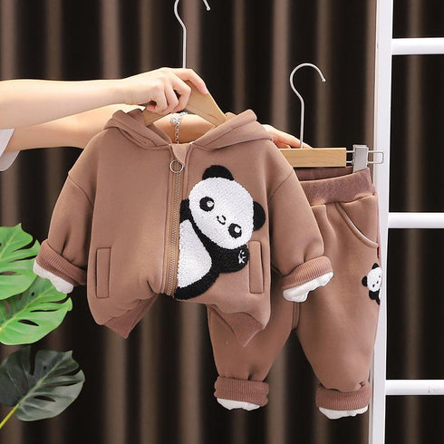 Children's Cashmere Suit Winter Dress Two-Piece Set