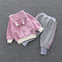 Girl's Thickened Fall/Winter Wear Two-Piece Set