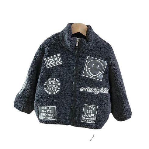 Winter boys thick warm long sleeve coat