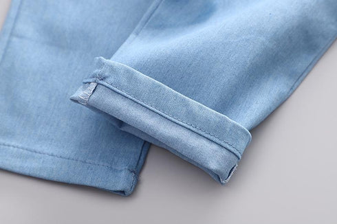 Boy's Spring and Autumn Shirt Pants Two-Piece Set