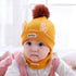 Boy and girl babies thick wool knitted hats in autumn and winter