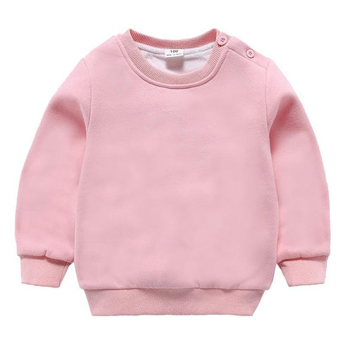 Boys And Girls With Velvet Sweatshirt Tops