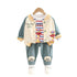 Spring and Autumn Boys Sports Baseball Suit Set of Three