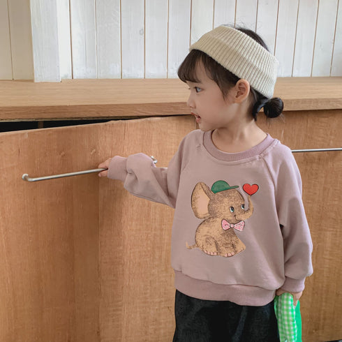 Love baby elephant fried street style loose fashion baby coat