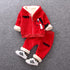 Autumn and winter boys plus velvet suit two-piece set