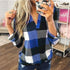 Spring and Autumn Shirt Women's Plaid Medium Long Sleeve Top