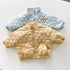 Children's cotton-padded jacket plus velvet padded winter warm cotton-padded jacket baby coat