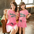 Mommy And I Letter Short Sleeve Lace Up Pleated Skirt Parent-child Two-piece Set