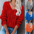 Fall/Winter Women's Knitted Long Sleeve Sweater