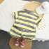 Boys' Handsome Lapel Wide Strip Short Sleeve Suit