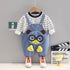 Boys' Spring and Autumn Long Sleeve Straps Set