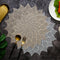 Fortune Leaf Round Table Mat Light Luxury Bronzing Western Food Mat Hollowed Out PVC Solid Color Heat Insulation Mat