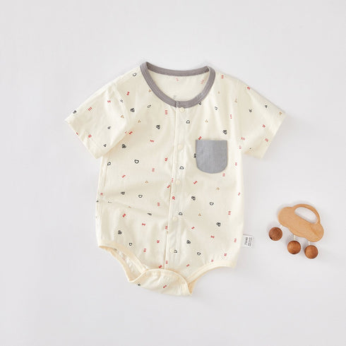 Cotton Baby Fart Bag Clothes Summer Thin Newborn Clothes