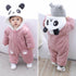 Autumn and winter panda baby jumpsuit thickened newborn jumpsuit