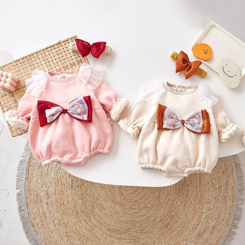 Baby Triangle Fart Clothes Female Bao Plus Velvet Double-Layer Pussyole Climbing Clothing