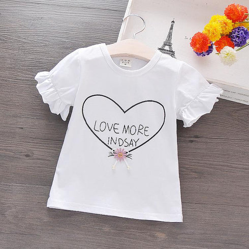 Female Baby Cotton T-shirt Short Sleeve Girl Summer Coat Summer New