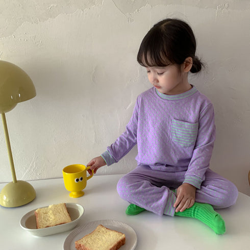 Children's autumn clothes and trousers cotton baby baby cotton sweater autumn and winter thermal underwear set